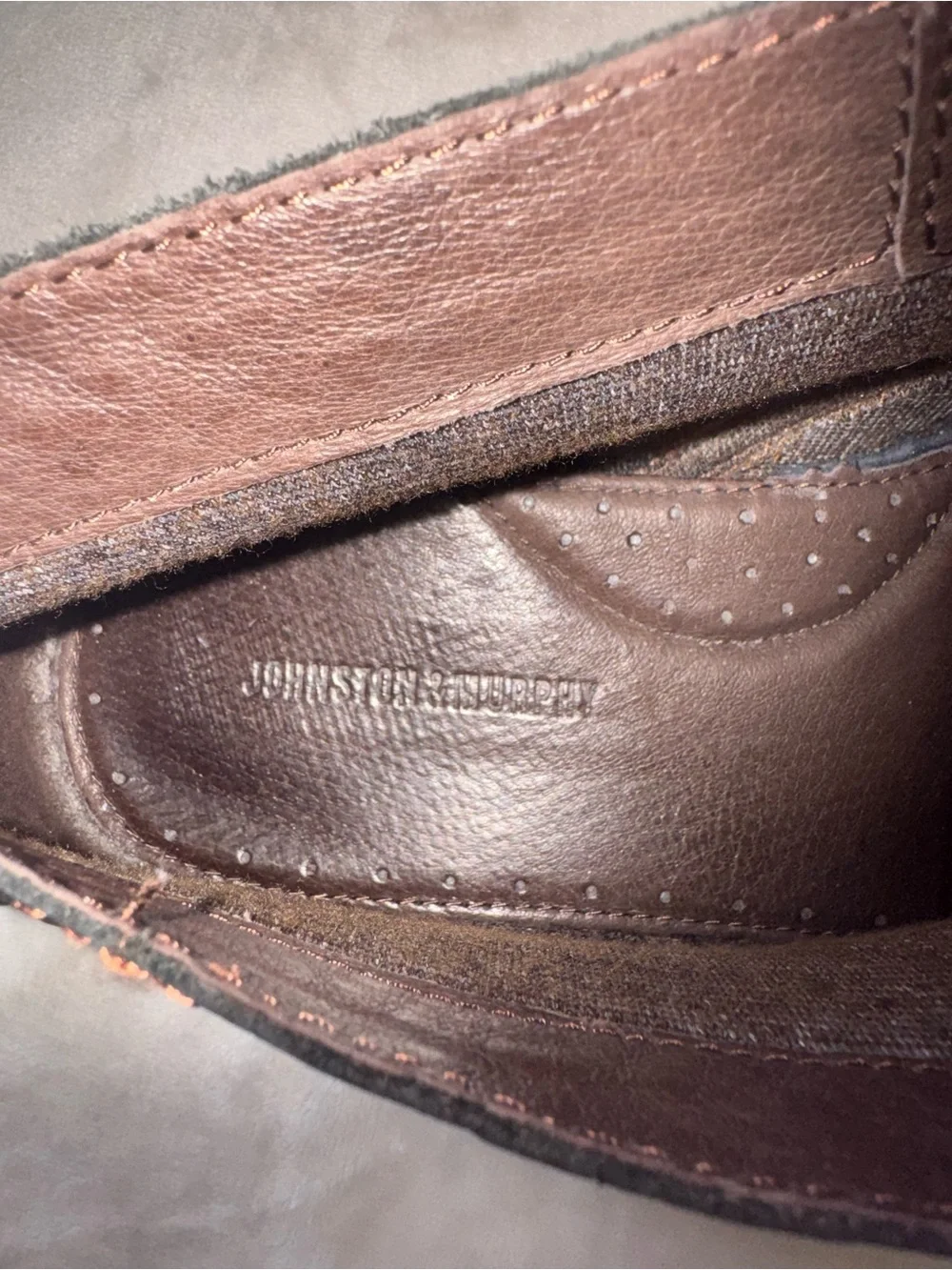 Johnston & Murphy Black Leather Chukka Boots with Brown Trim